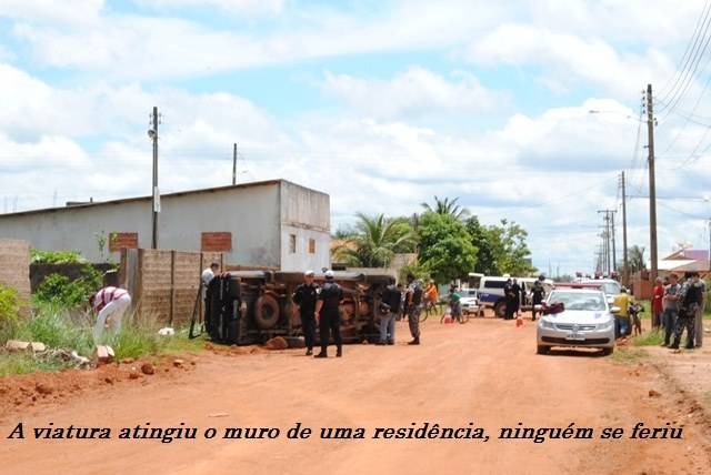 Atendendo a ocorrência, viatura do GOE tomba no Jardim América; ninguém se feriu