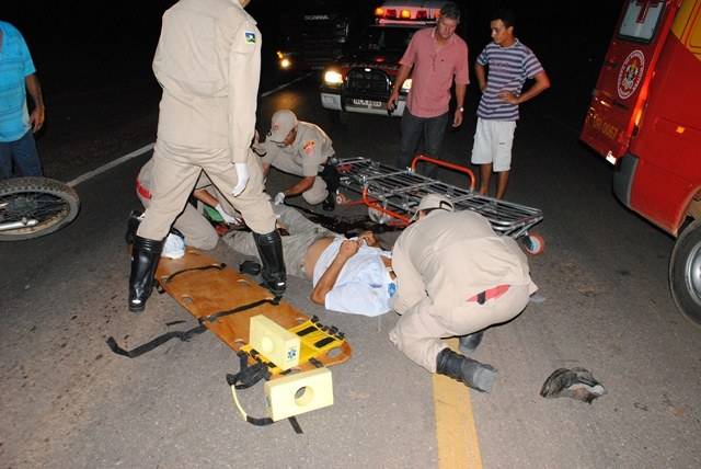 Motoqueiro fica ferido em acidente no Km 22 da BR 364 em Vilhena 