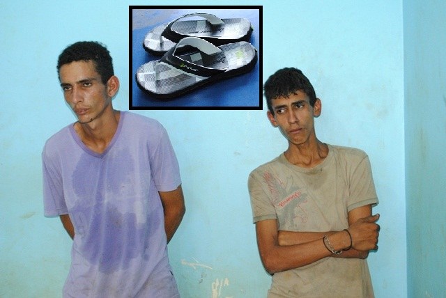 Jovens conhecidos da Polícia são detidos por furtarem chinelos em mercado 