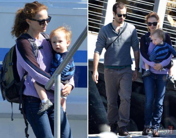 Natalie Portman leva o filho, Aleph, para uma aventura em Santa Bárbara