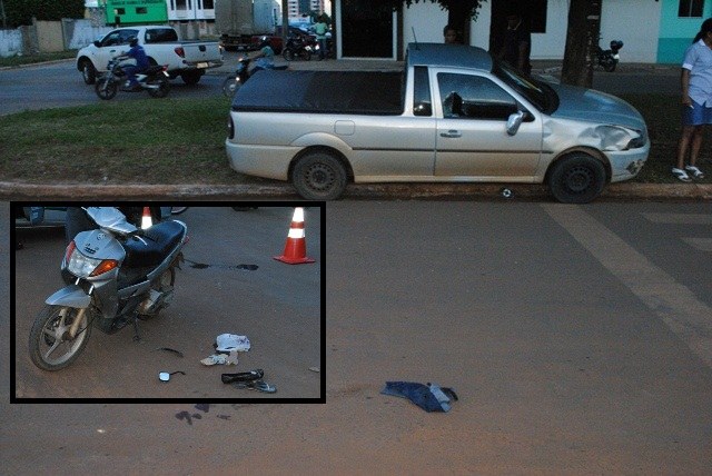 Mãe e filho ficam feridos em acidente na Avenida Presidente Nasser