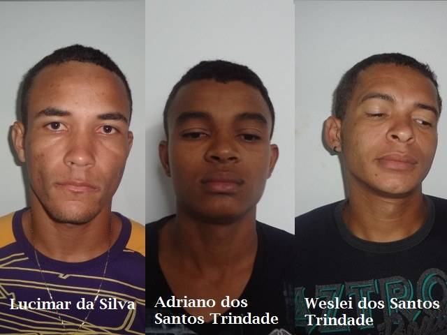 Três são presos acusados de roubos; trio praticava a chamada ‘saidinha de banco’