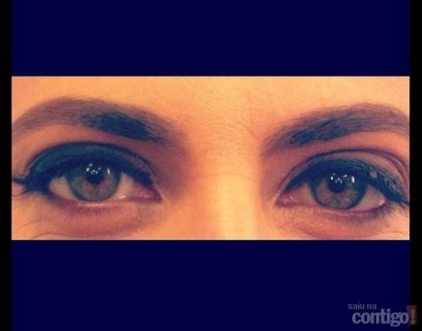 Giovanna Antonelli mostra olhos maquiados de personagem de Thammy Miranda