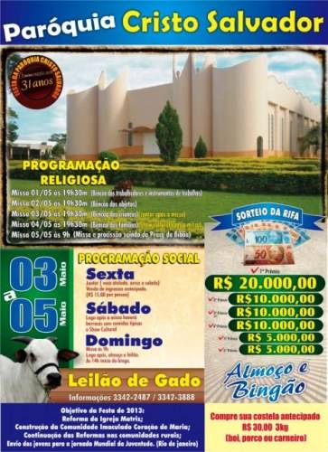 Igreja Católica comemora 31 anos em Cerejeiras com festa para reformar o prédio