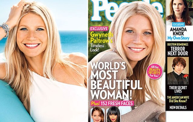 Revista elege Gwyneth Paltrow como a mulher mais bonita do mundo
