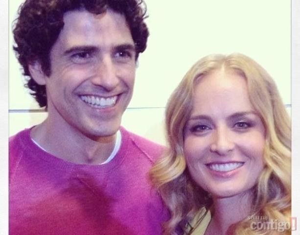 Angélica grava com Reynaldo Gianecchini: "Adoro ele! Sempre alto astral"