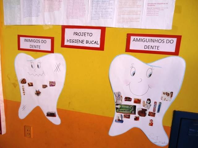 Em Cerejeiras, dentistas fazem palestra em escola sobre noções de higiene bucal