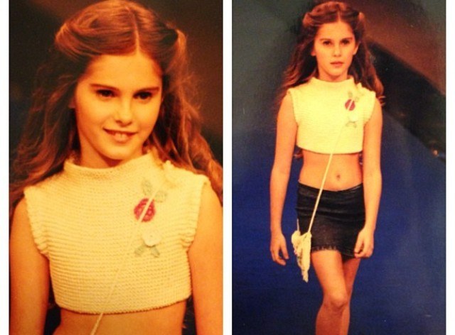 Túnel do tempo: Bárbara Evans posta foto desfilando para grife de Xuxa