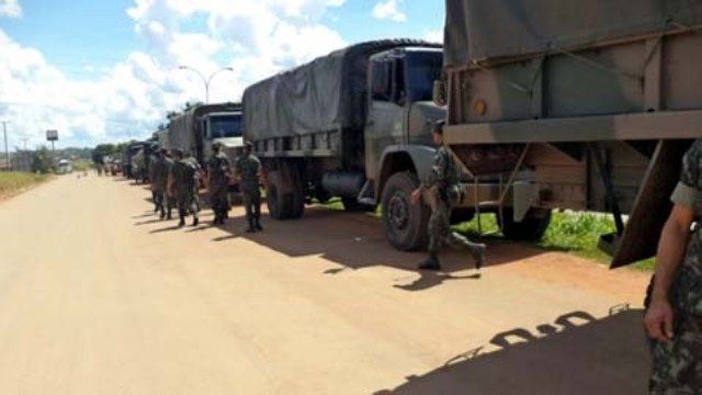 Homens do Exército chegam ao Cone Sul para grande operação na fronteira