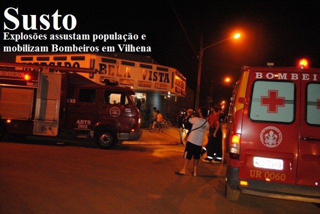 Explosões em mercado mobiliza Polícia Militar e Corpo de Bombeiros
