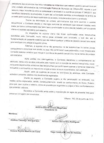 Secretário acusado de assédio sexual contra servidora é inocentado em Vilhena
