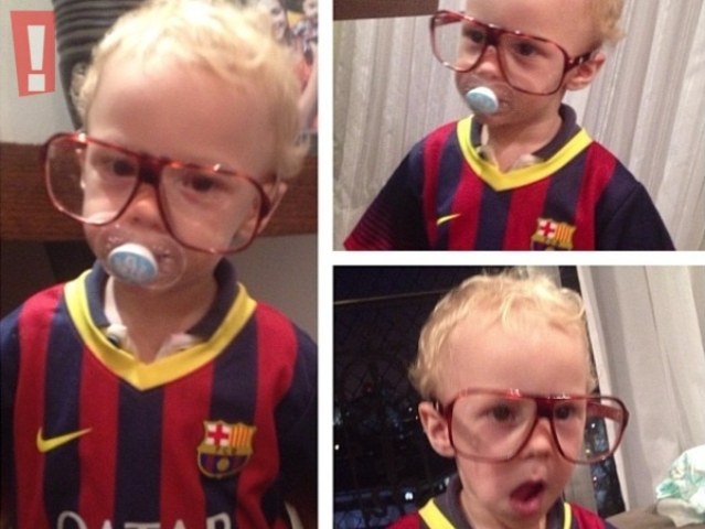 Filho de Neymar comemora vitória brasileira com camisa do Barcelona