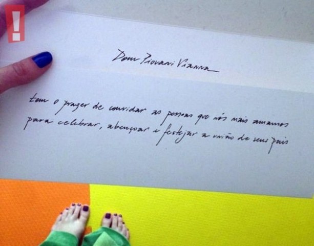 Luana Piovani mostra convite de casamento: "Dom convida"