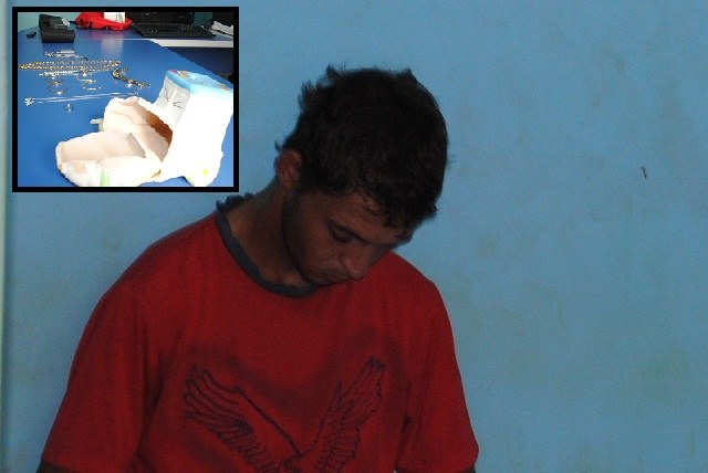 Rapaz que seria usuário de drogas furta residência de vizinho e acaba preso