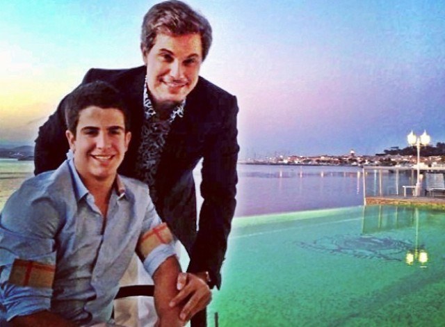Enzo curte balada em Saint-Tropez com o pai, Edson Celulari