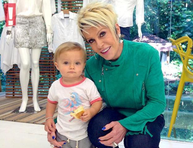Ana Maria Braga recebe a visita do neto em seu programa