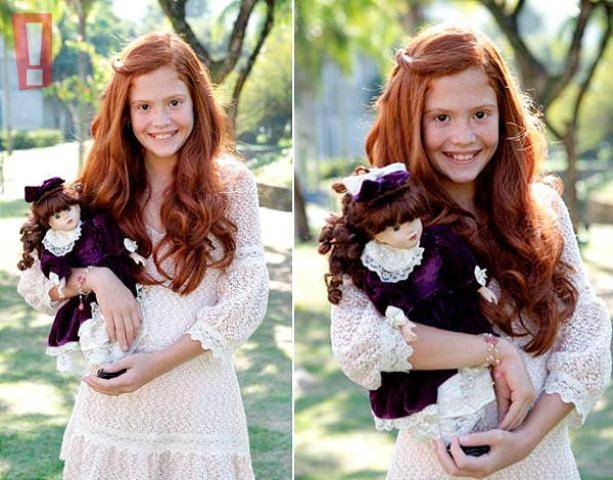 Mini Marina Ruy Barbosa interpreta Nicole criança em amor a vida