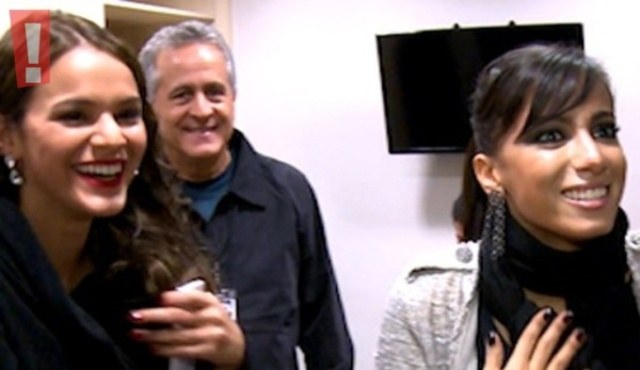 Bruna Marquezine invade o camarim de Anitta no Domingão do Faustão