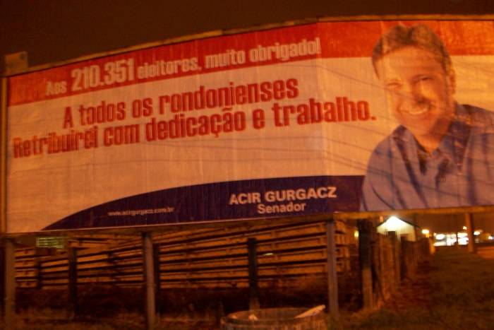 ACIR AGRADECE POPULAÇÃO EM OUTDOOR