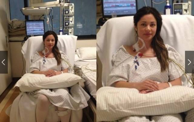 Maria Melilo é operada para remover câncer no fígado
