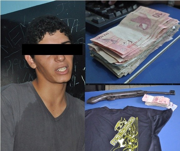 Menor é preso após assalto a mercado em Vilhena; polícia procura comparsa