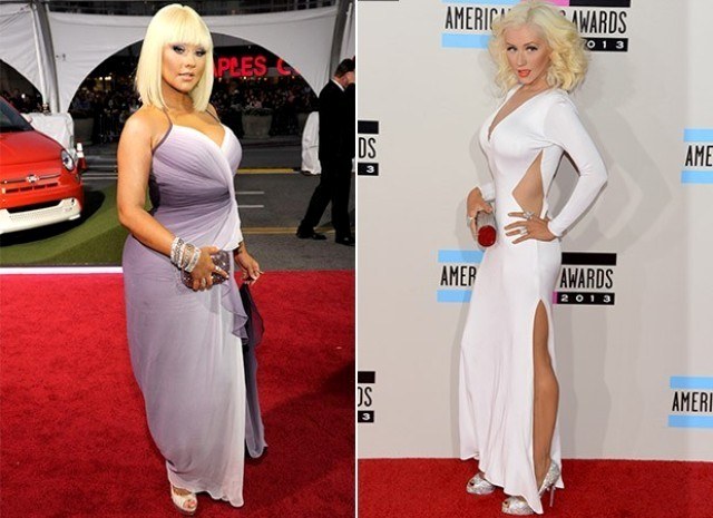 Magreza de Aguilera impressiona em premiação. Compare antes e depois