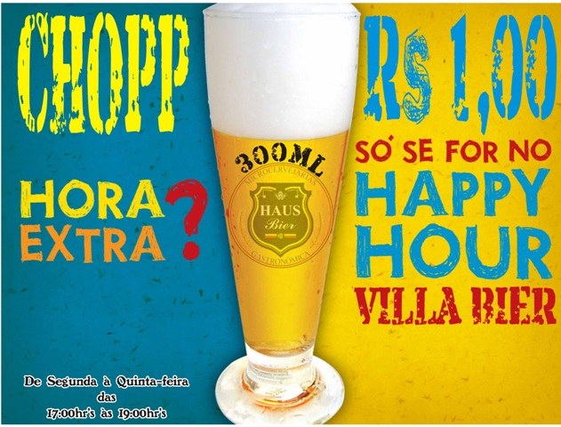 Happy hour: casa noturna faz promoção para divulgar chopp 100% vilhenense