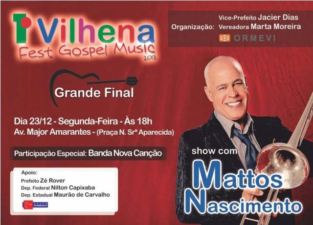 Com show em praça pública, cantor encerra Festival Gospel em Vilhena