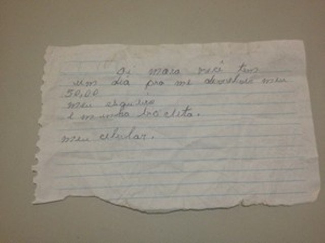 Em Vilhena, homem furta objetos de vizinha e deixa bilhete para a vítima