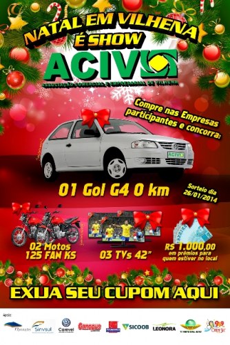 Motos e carro serão sorteados pela ACIV neste domingo na Feira Municipal