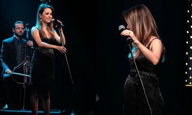Sandy exibe barriga de grávida e grava musical com a família