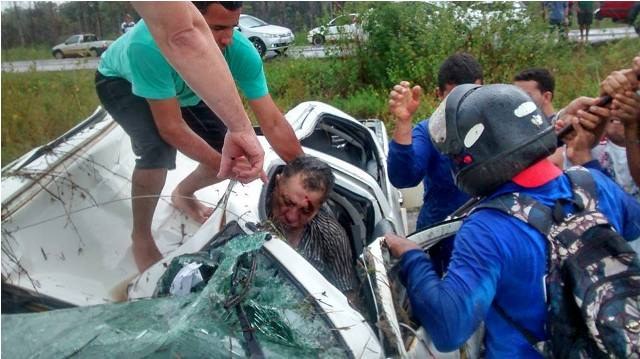 Imagem mostra como ex-senador Expedito Júnior escapou da morte na BR 364