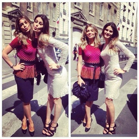 Grazi Massafera e Isabelli Fontana posam elegantes em Paris
