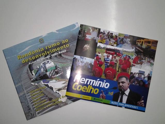 Revistas distribuídas por Raupp e Hermínio em Vilhena mostram RO que não existe