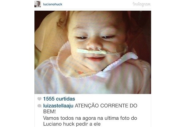 Famosos se mobilizam para salvar bebê