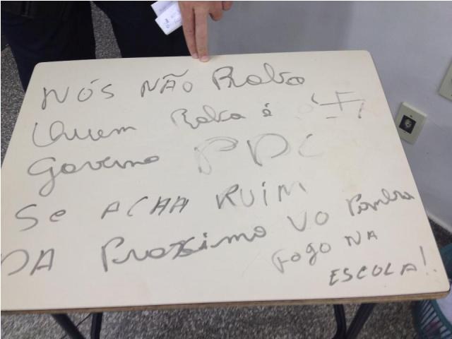 Ladrões atacam escola em Vilhena e deixam recados: “Quem rouba é o Governo”