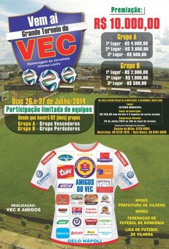 Torneio do VEC que homenageia Jornalista Afonso Locks é neste final de semana