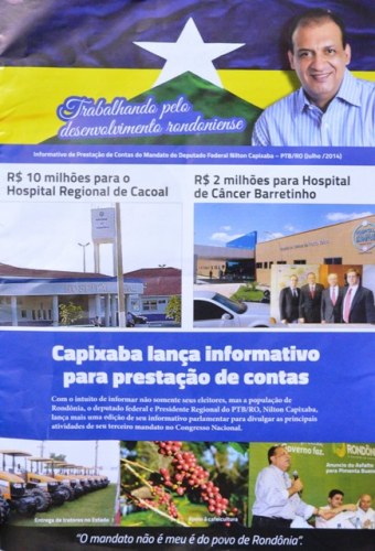 Candidato à reeleição, deputado distribui revista em Vilhena e dá “tiro no pé”