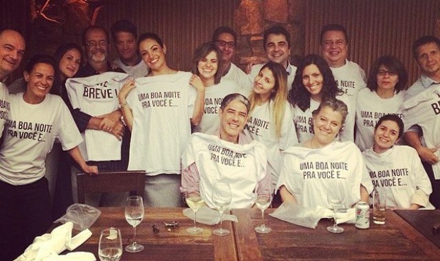 Com presença de Bonner, Patrícia Poeta ganha festa de despedida