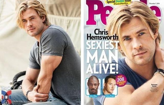 Chris Hemsworth é eleito o homem mais sexy do mundo por revista