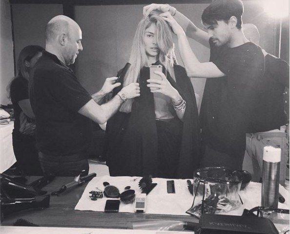 Grazi Massafera aparece com cabelo alongado em bastidor de campanha