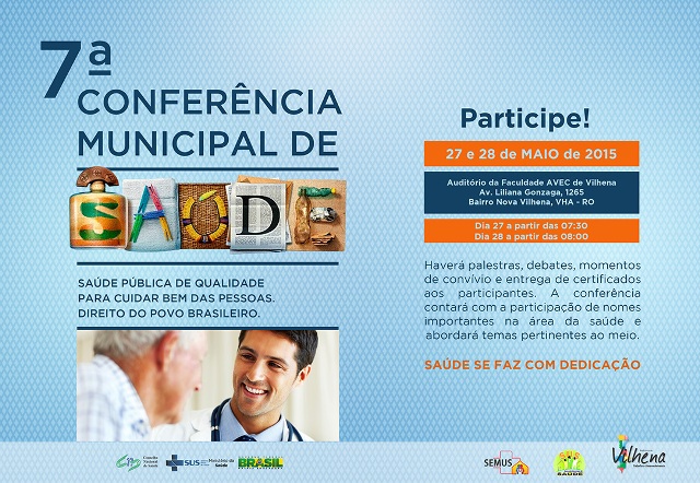 Vilhena: Semus promove 7º Conferencia Municipal da Saúde nesta quarta e quinta 