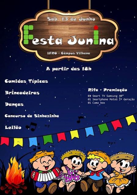 Organizada por alunos, festa junina do IFRO acontece neste sábado em Vilhena