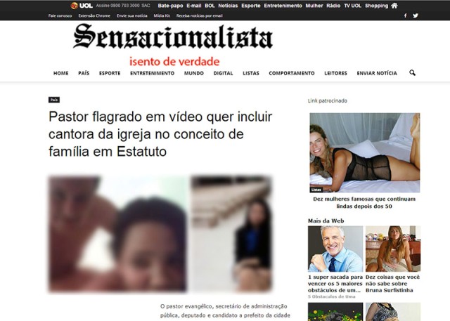 Pastor-garanhão de Vilhena é “zoado” no site de humor mais acessado do Brasil