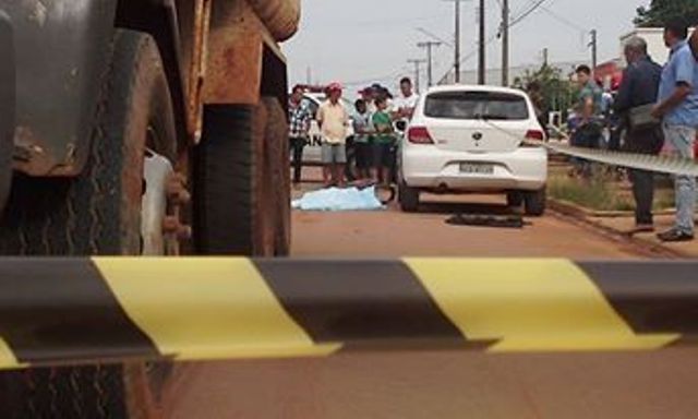 CHOCANTE: menino de bicicleta morre esmagado por caminhão-caçamba em Vilhena