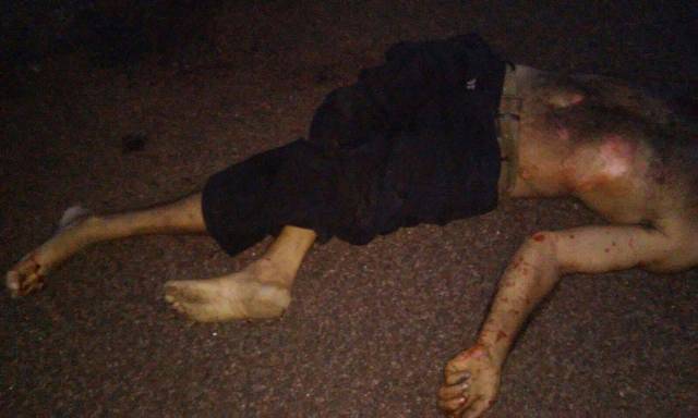 IMAGEM FORTÍSSIMA! Corpo esmagado é encontrado em rodovia de Chupinguaia