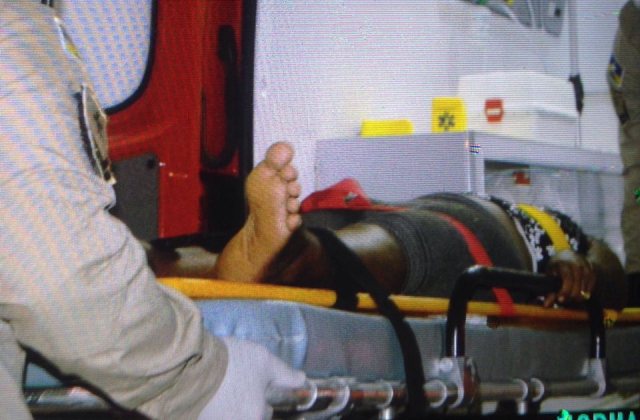 Baleada por engano em Vilhena, mulher de 28 anos é socorrida por Bombeiros