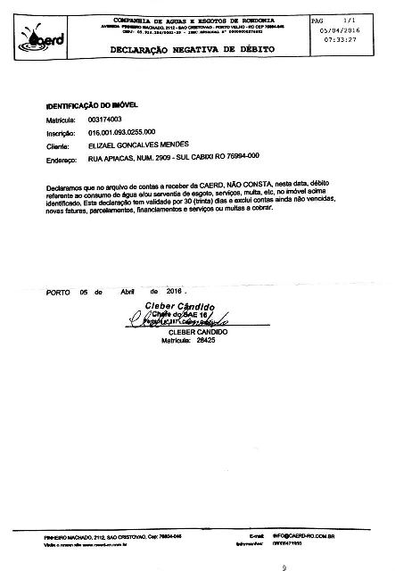 Filho de ex-prefeito, vereador vai à justiça contra Caerd em cidade do Cone Sul