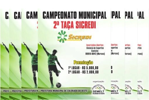 Colorado: Taça Sicredi de Futebol terá mais de R$ 7 mil em premiação aos vencedores