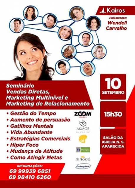 Palestrante matogrossense vem a Vilhena em setembro para seminário motivacional 